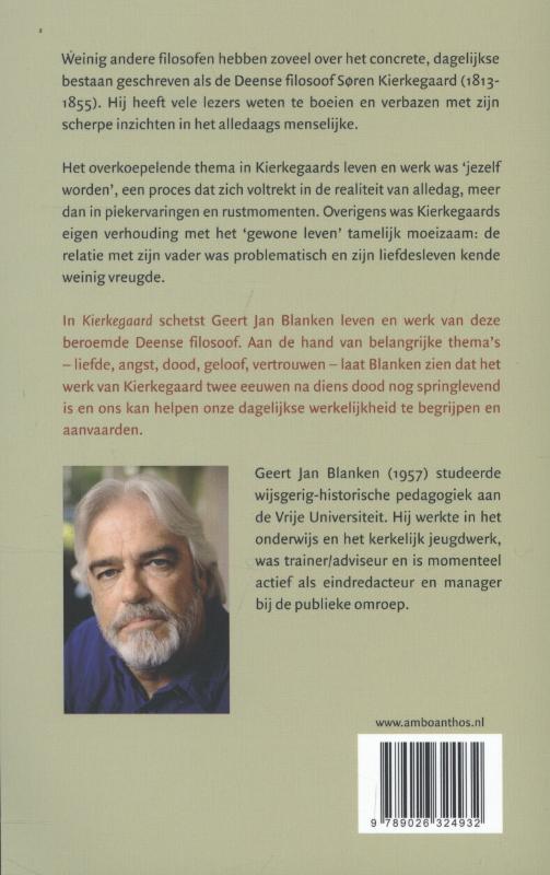 Achterkant van Kierkegaard