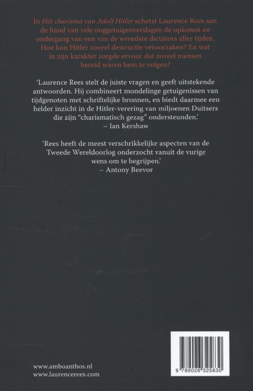 Achterkant van Het charisma van Adolf Hitler