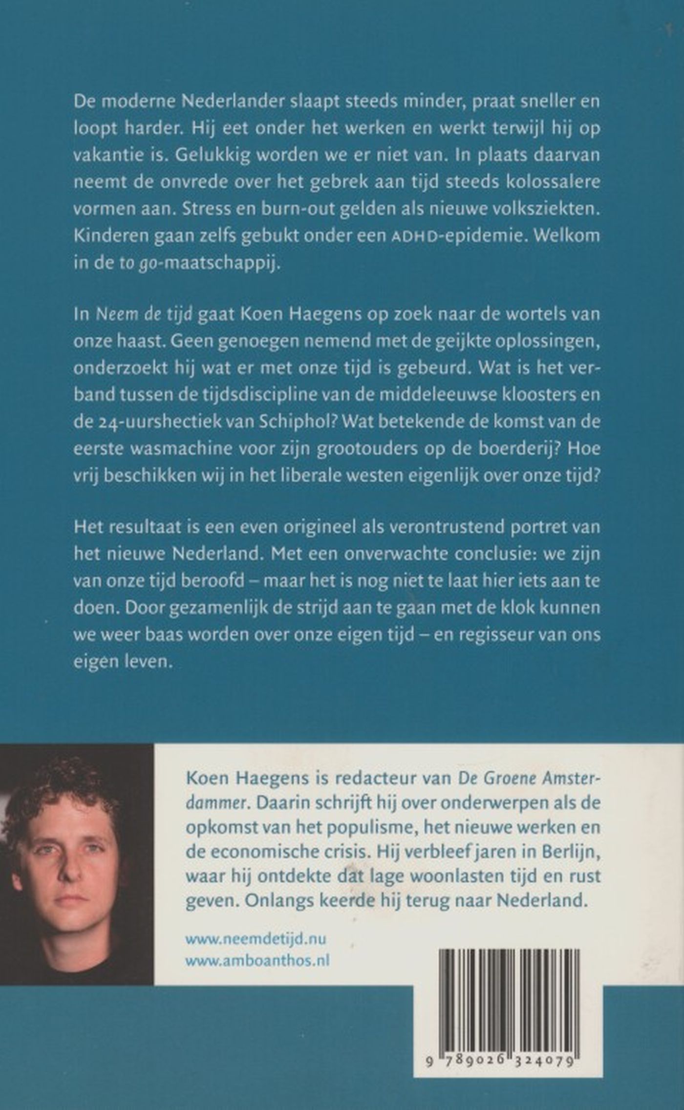 Achterkant van Neem de tijd