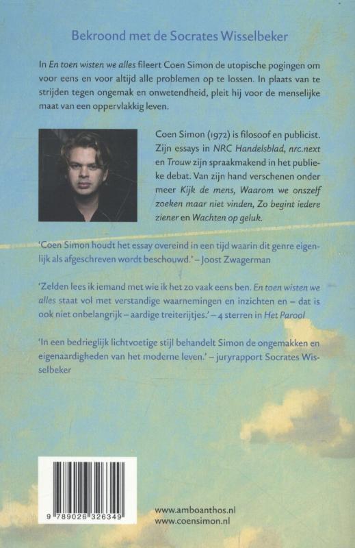 Achterkant van En toen wisten we alles
