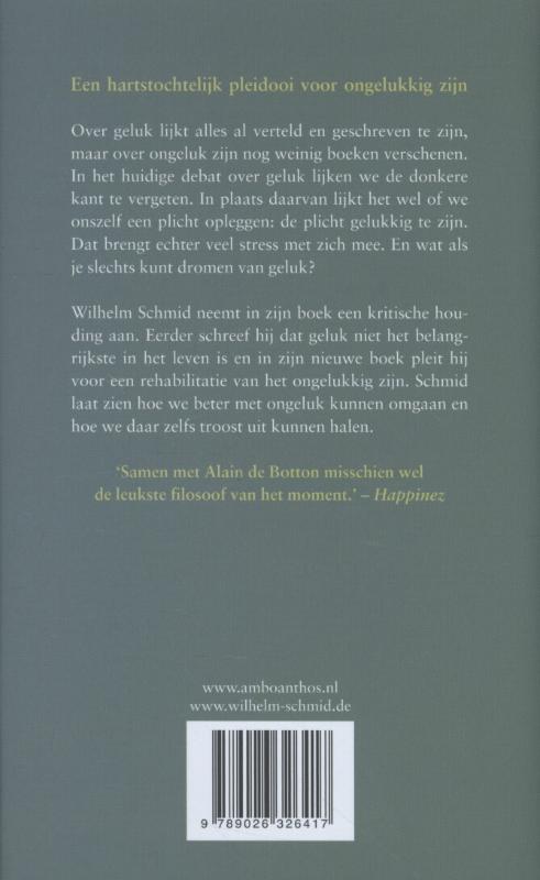 Achterkant van Ongelukkig zijn
