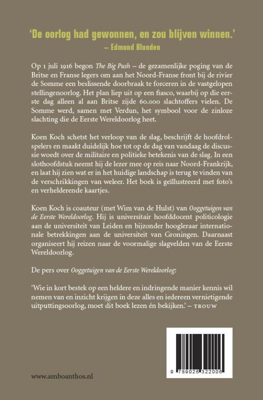 Achterkant van De slag van de Somme 1916