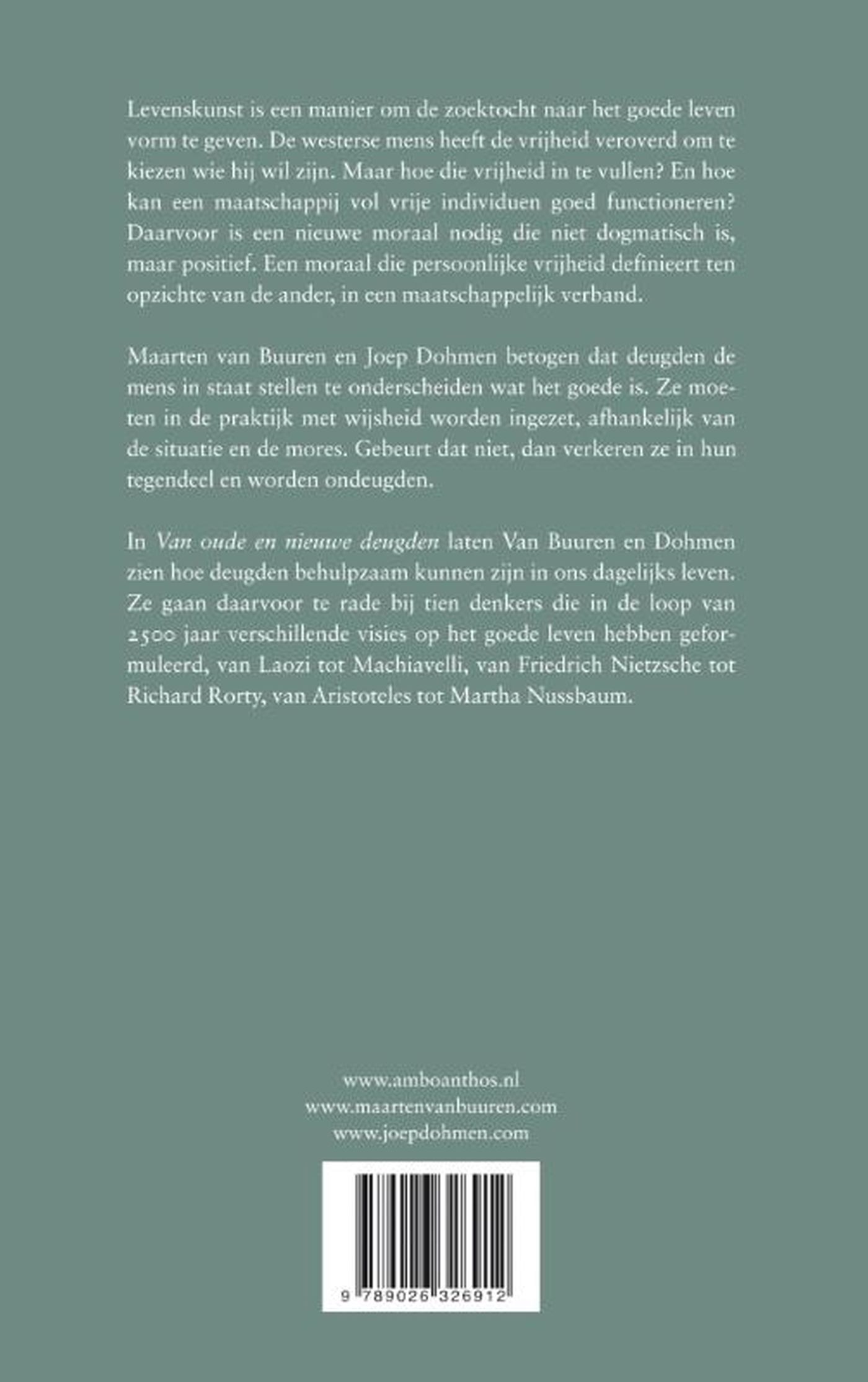 Achterkant van Van oude en nieuwe deugden