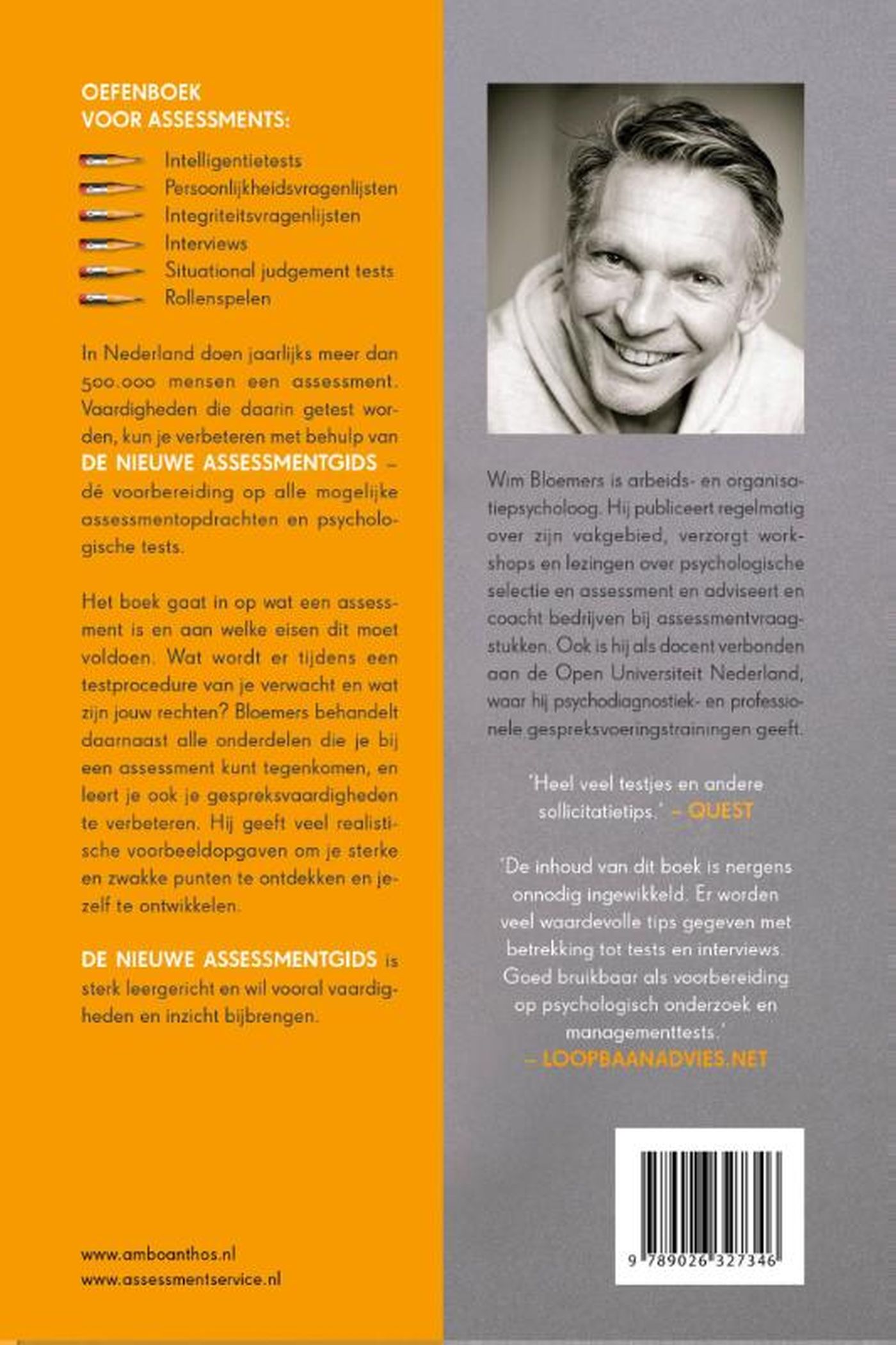 Achterkant van een oefenboek