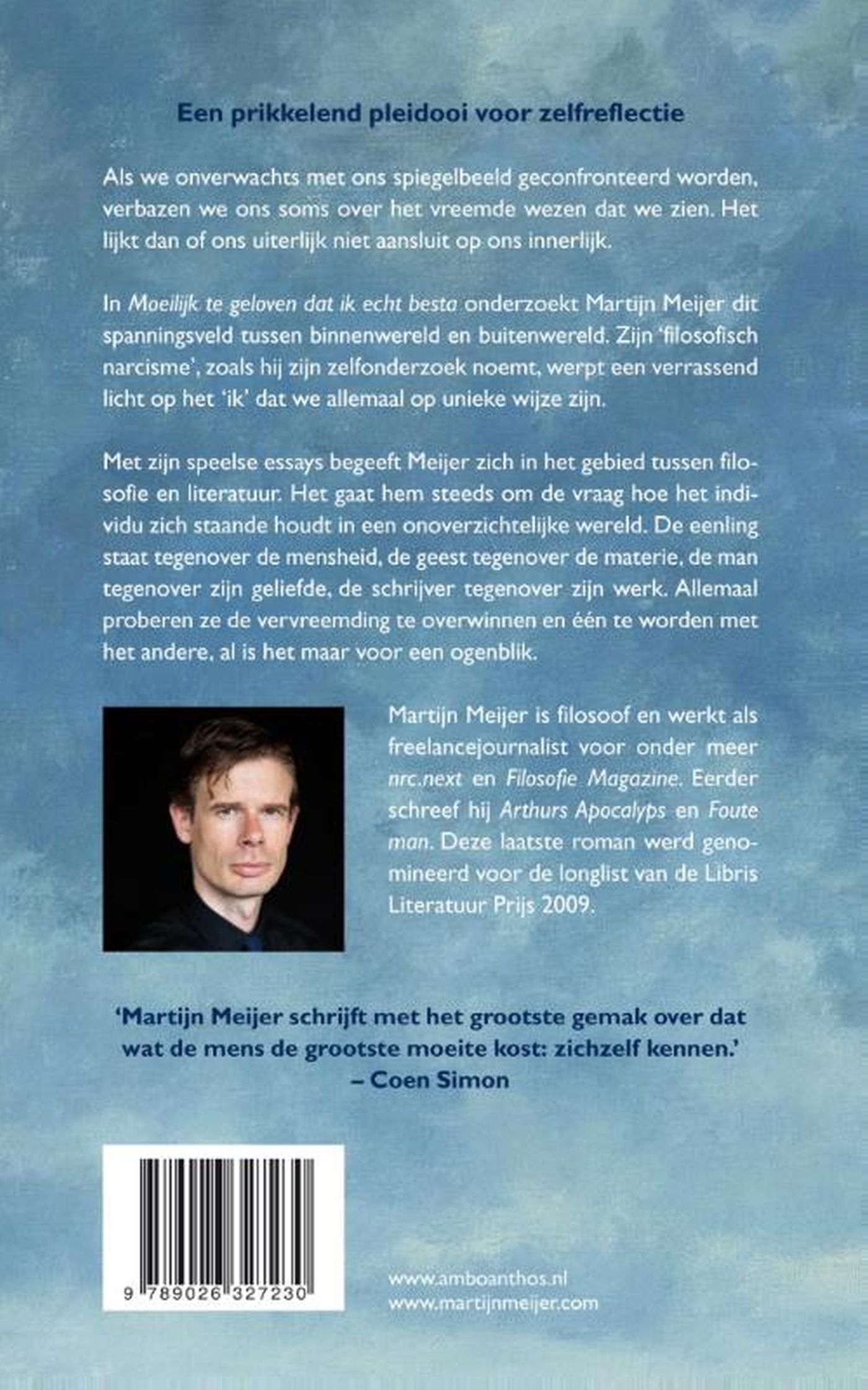 Achterkant van Moeilijk te geloven dat ik echt besta