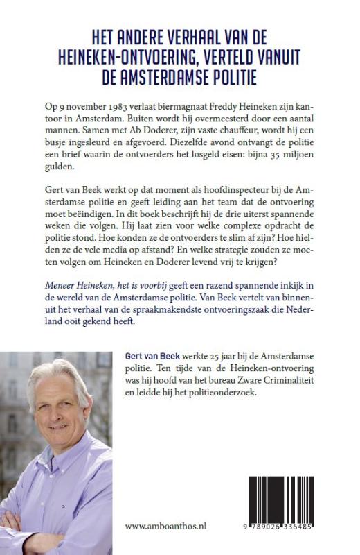 Achterkant van Meneer Heineken, het is voorbij