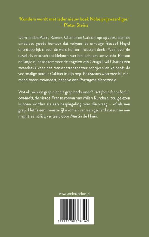 Achterkant van Het feest der onbeduidendheid