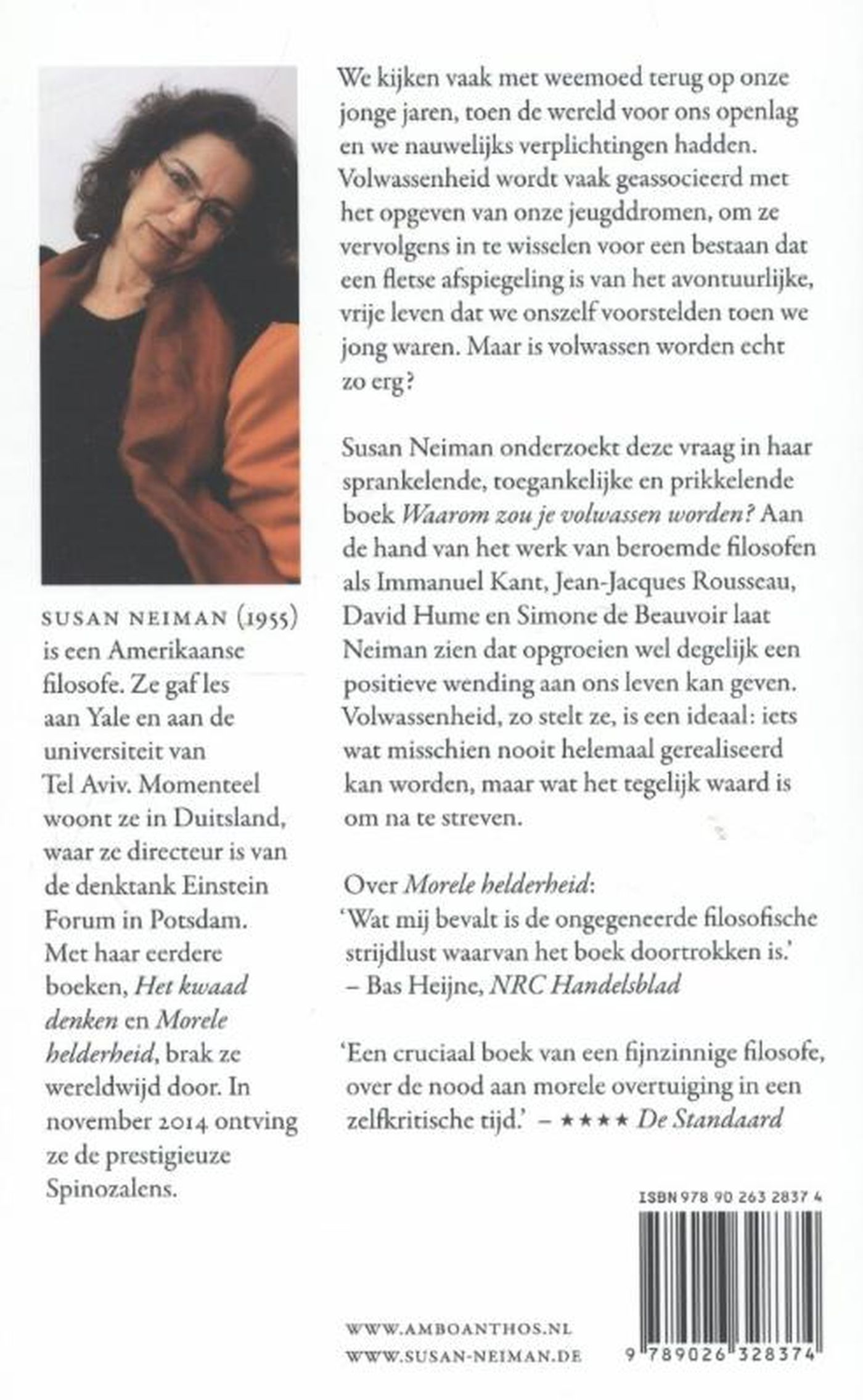 Achterkant van Waarom zou je volwassen worden?