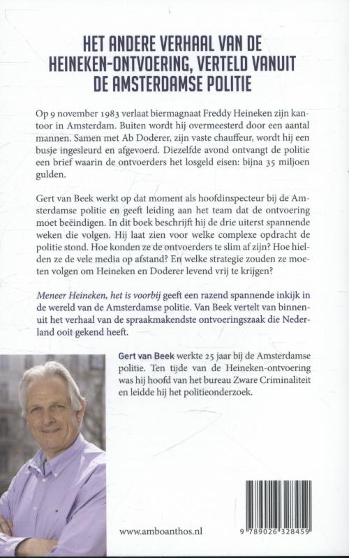 Achterkant van Meneer Heineken, het is voorbij