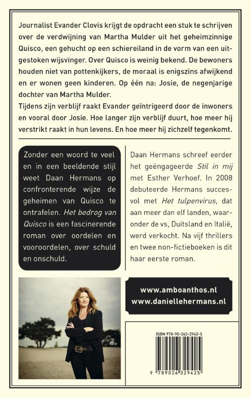Achterkant van Het bedrog van Quisco