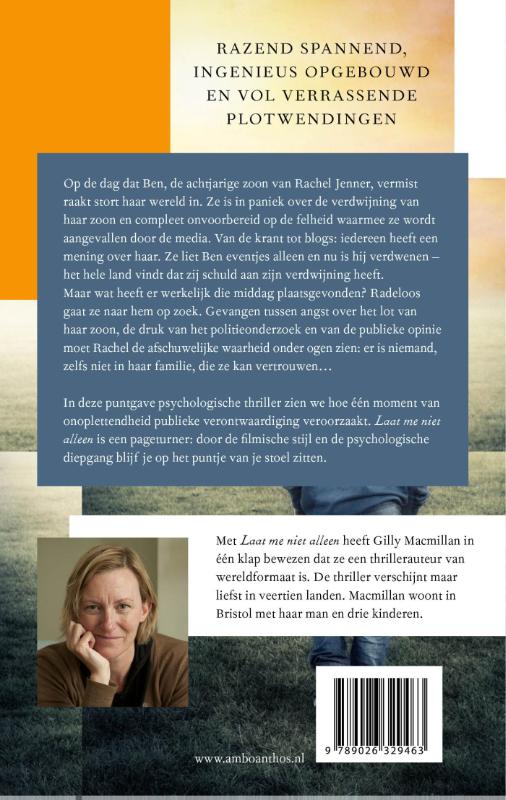 Achterkant van Laat me niet alleen
