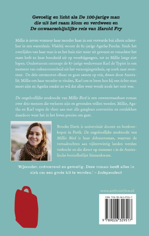 Achterkant van De ongelooflijke zoektocht van Millie Bird