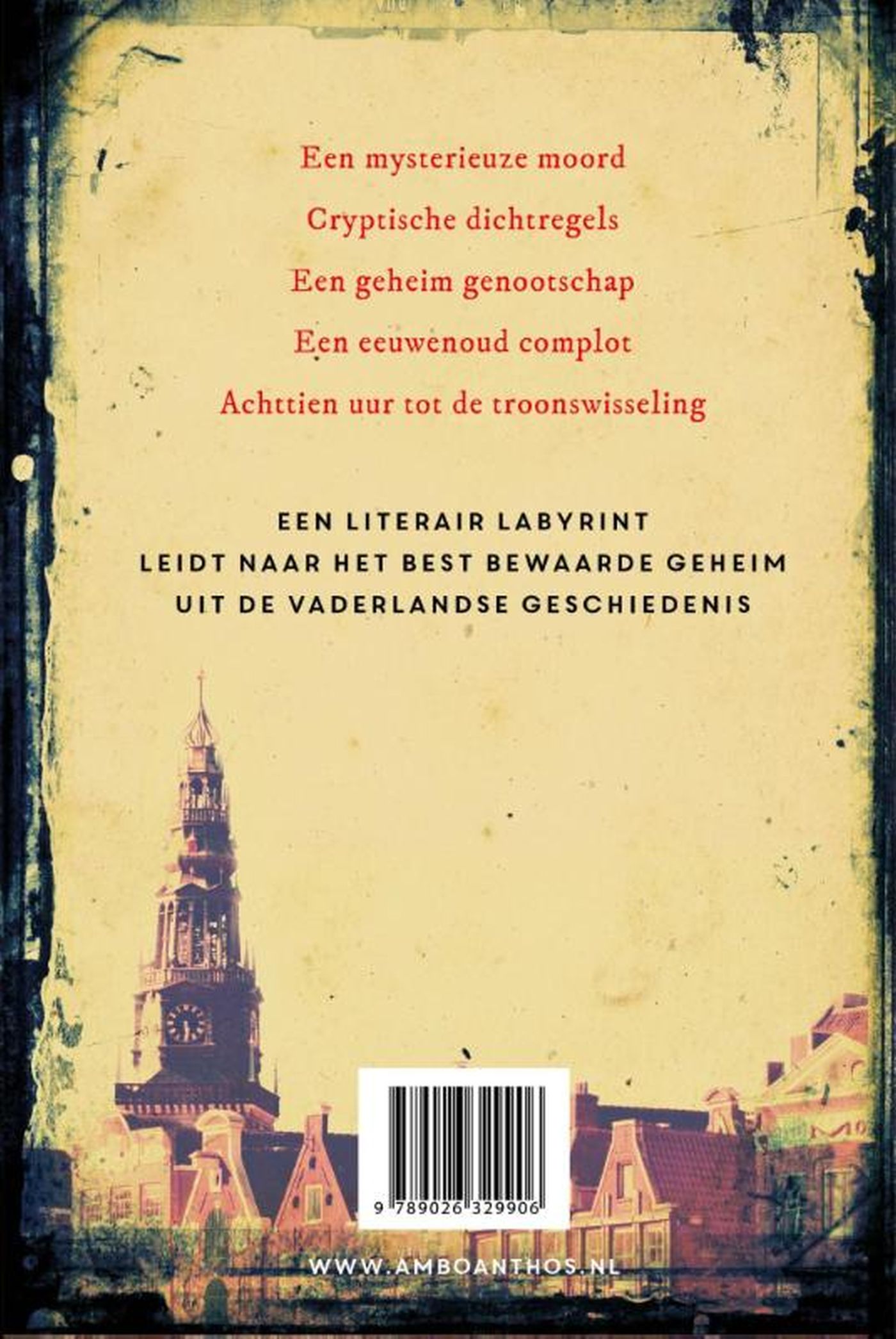Achterkant van De wraak van Vondel