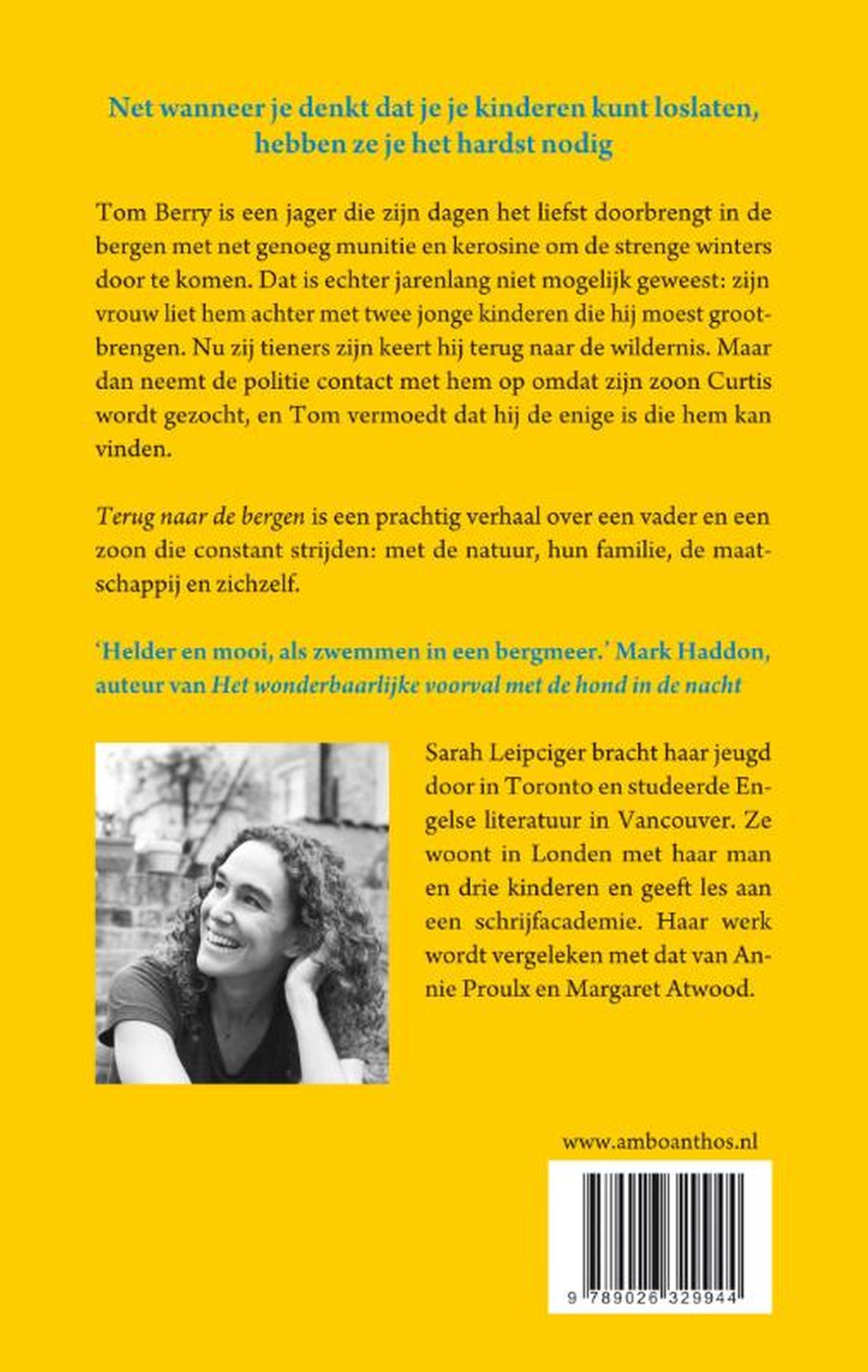 Achterkant van Terug naar de bergen