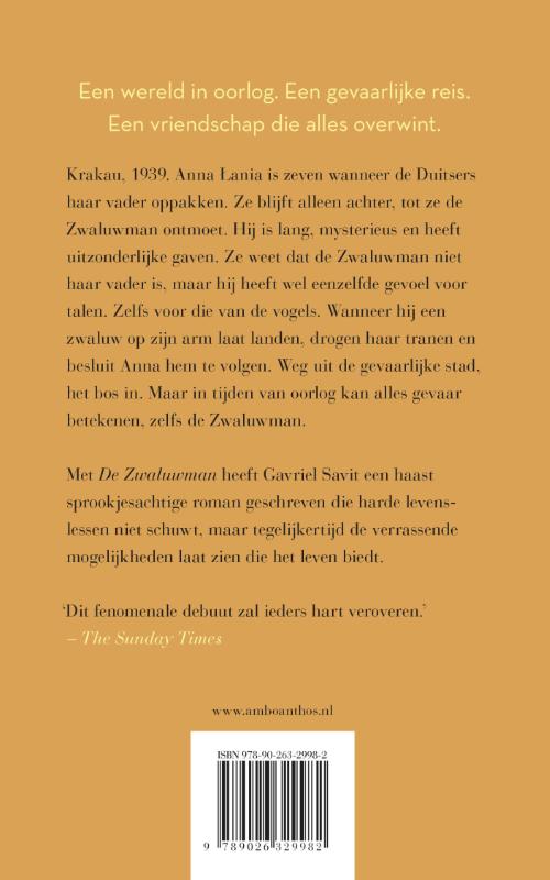 Achterkant van De zwaluwman