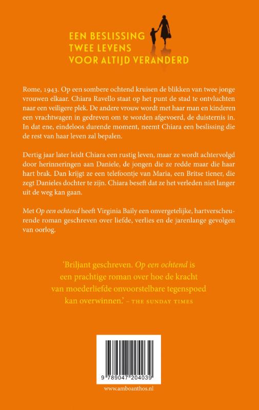 Achterkant van Op een ochtend
