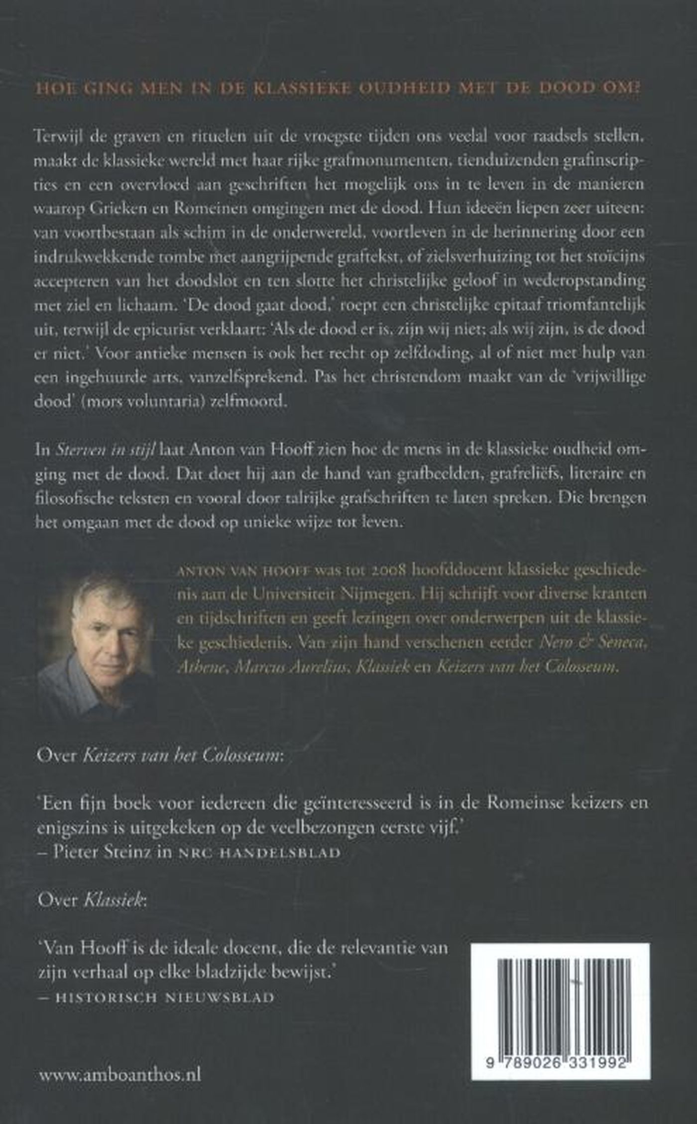 Achterkant van Sterven in stijl