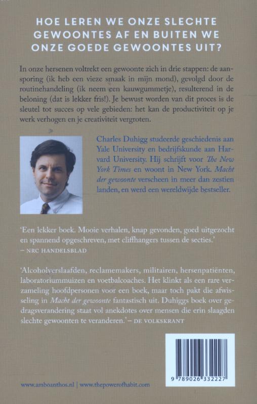 Achterkant van Macht der gewoonte