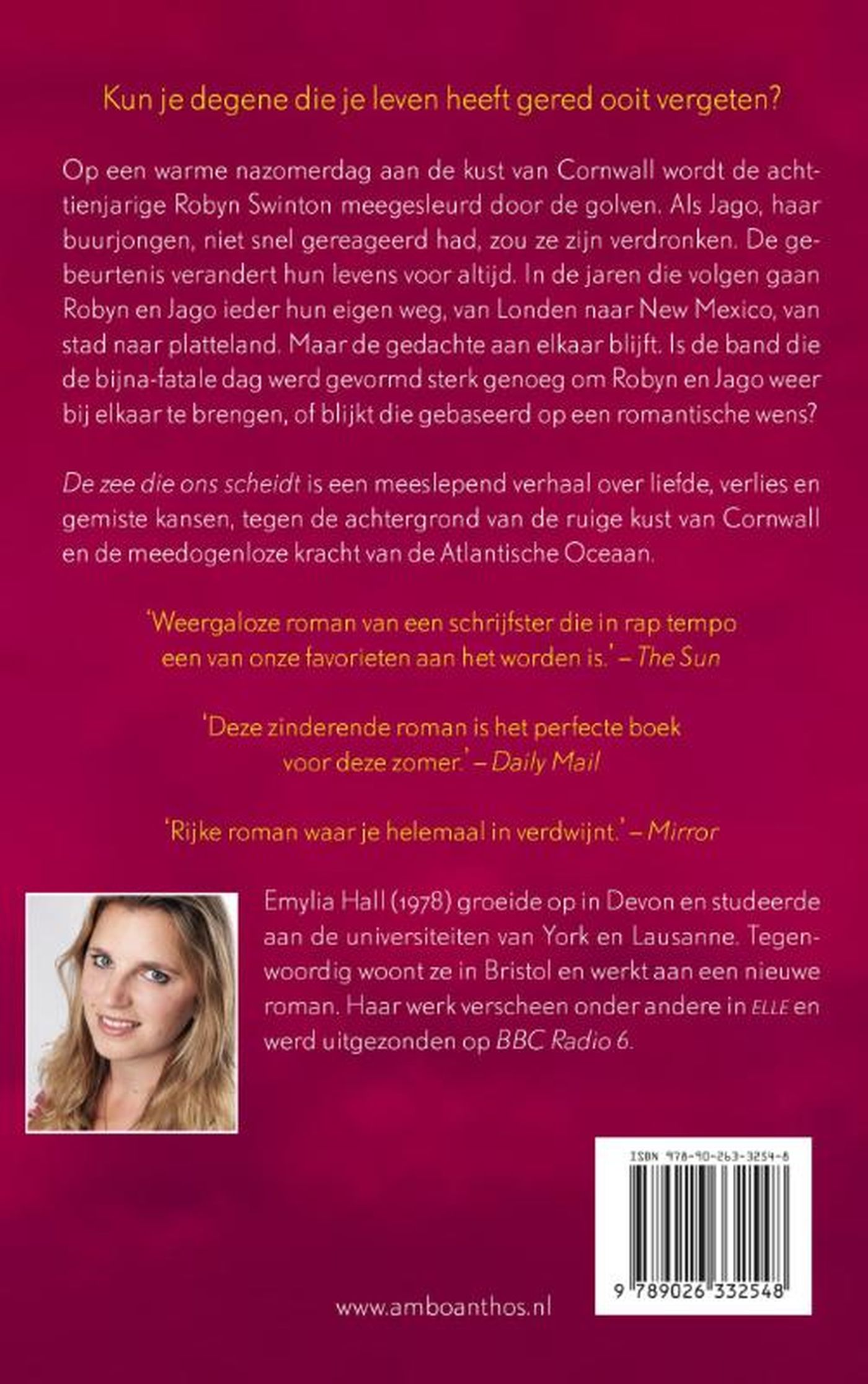Achterkant van De zee die ons scheidt