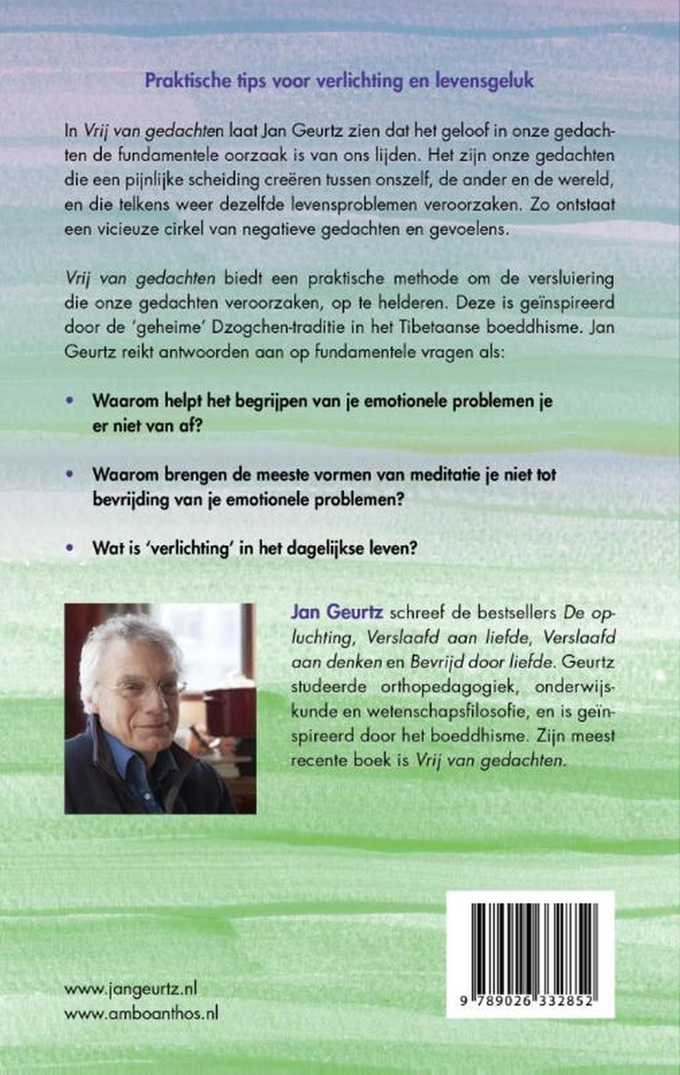 Achterkant van Vrij van gedachten