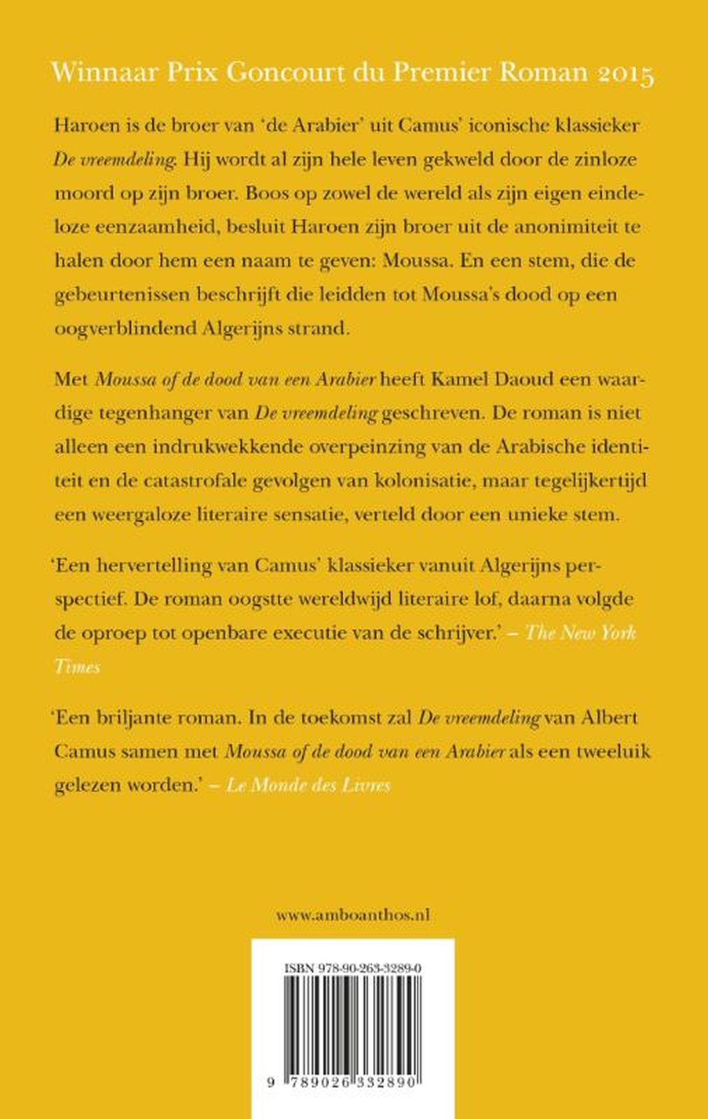 Achterkant van Moussa, of de dood van een Arabier