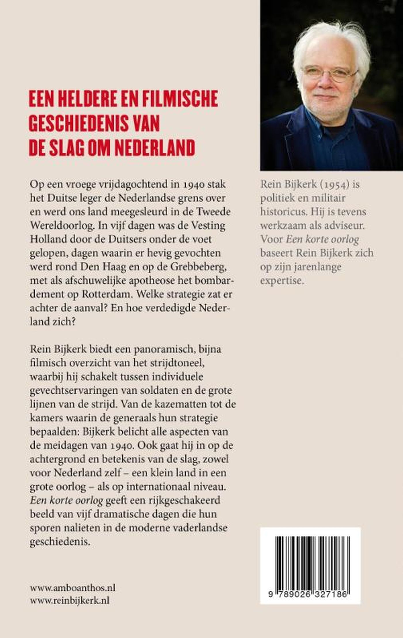 Achterkant van Een korte oorlog