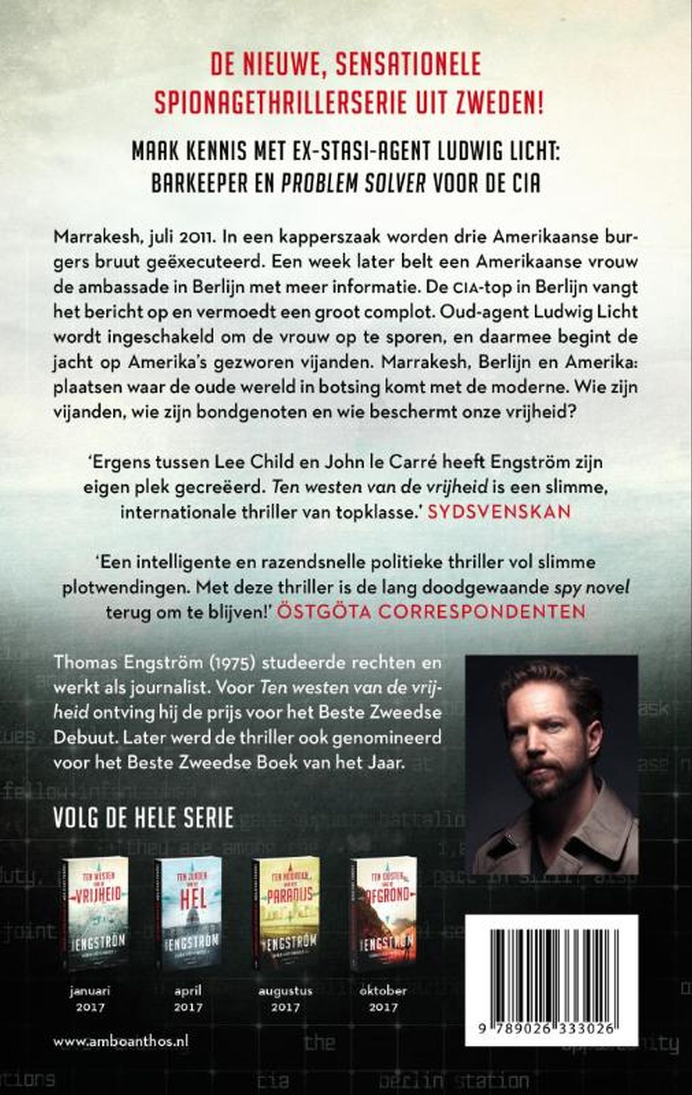 Achterkant van Ten westen van de vrijheid