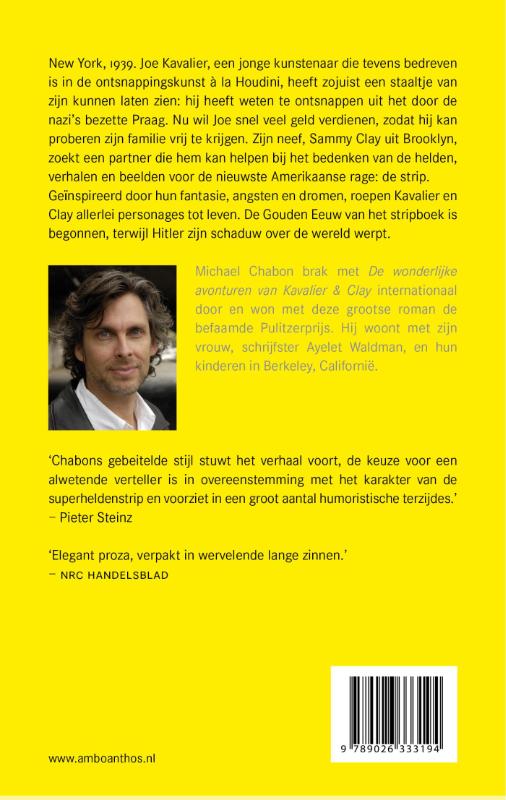 Achterkant van De wonderlijke avonturen van Kavalier + Clay