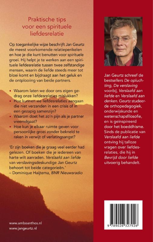 Achterkant van Bevrijd door liefde