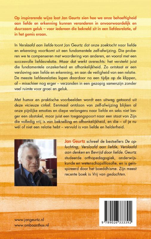 Achterkant van Verslaafd aan liefde
