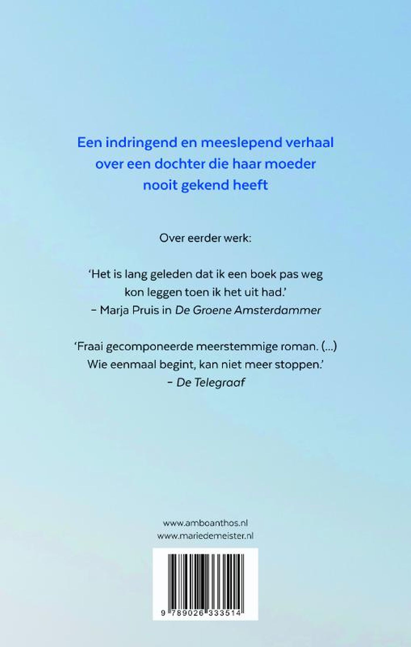 Achterkant van De stilte van Thé