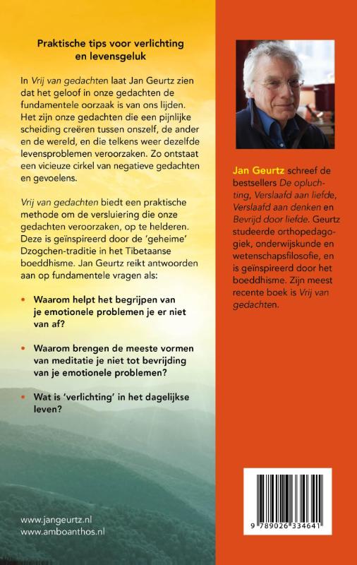 Achterkant van Vrij van gedachten