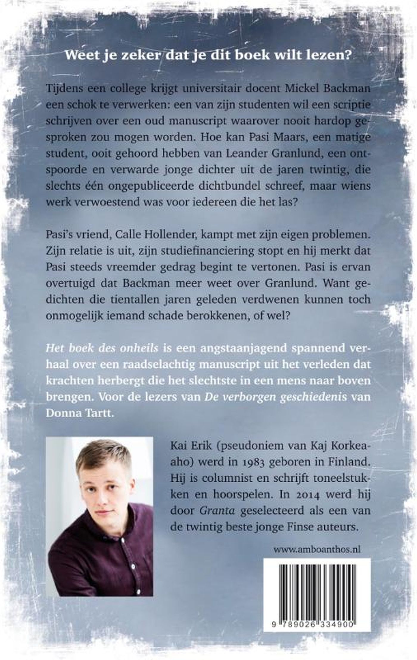 Achterkant van Het boek des onheils