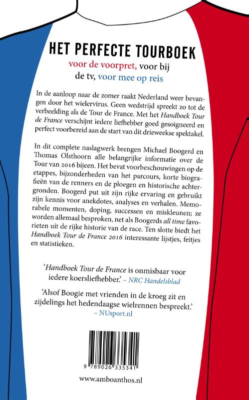 Achterkant van Handboek Tour de France 2016