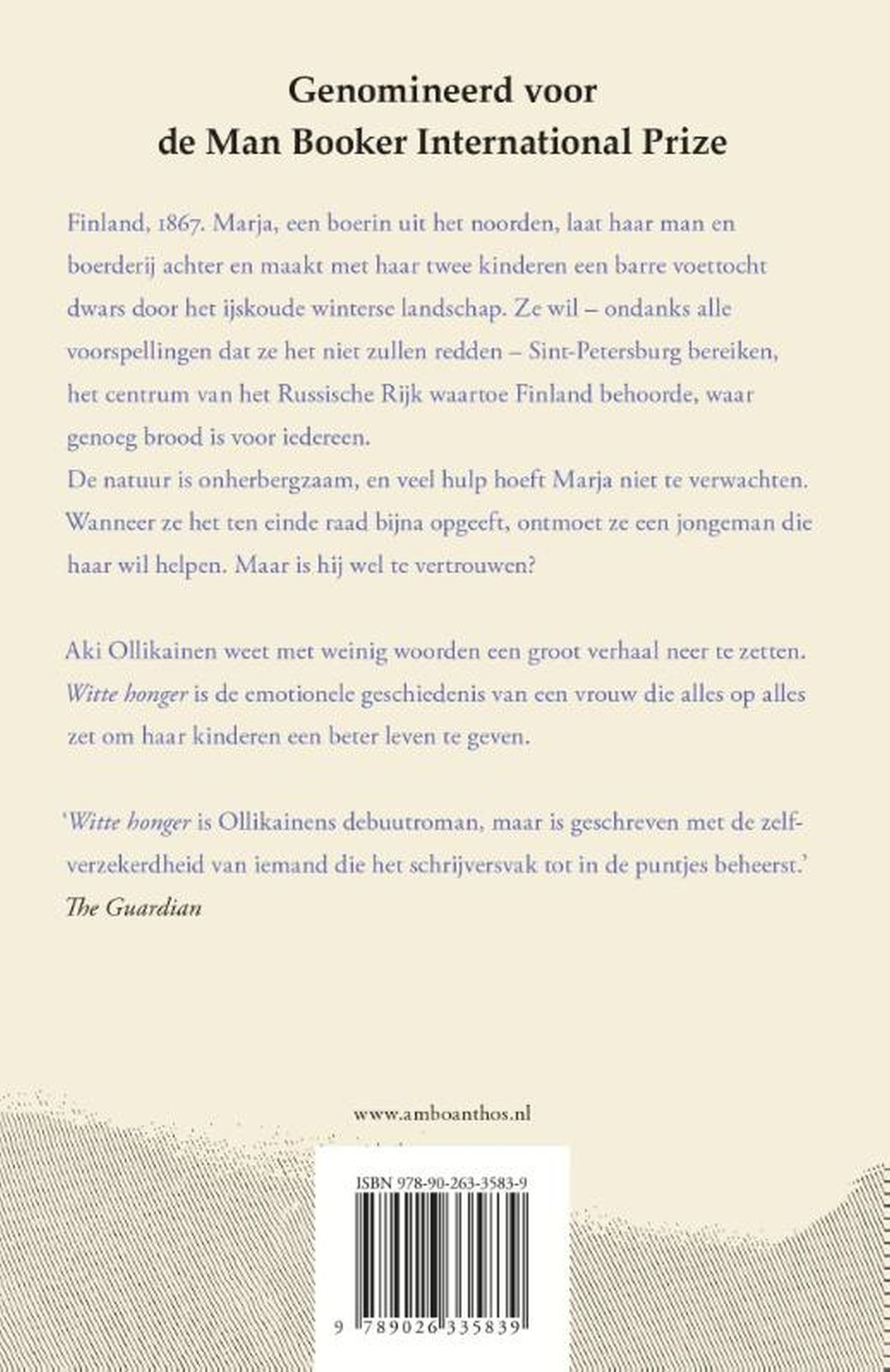 Achterkant van Witte honger