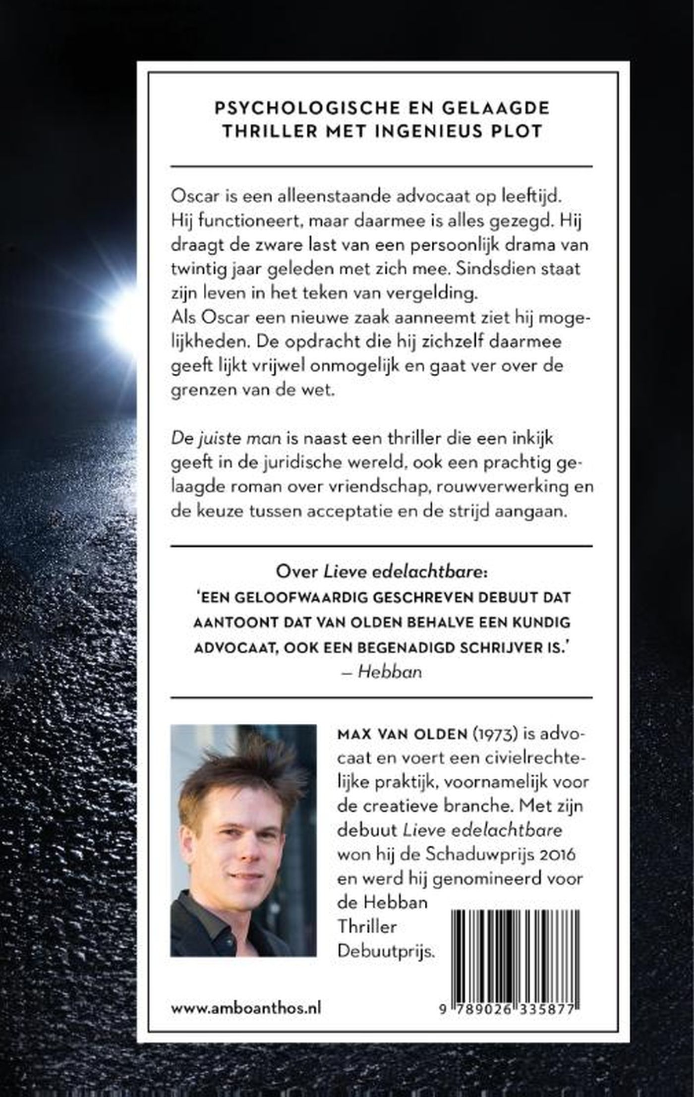 Achterkant van De juiste man