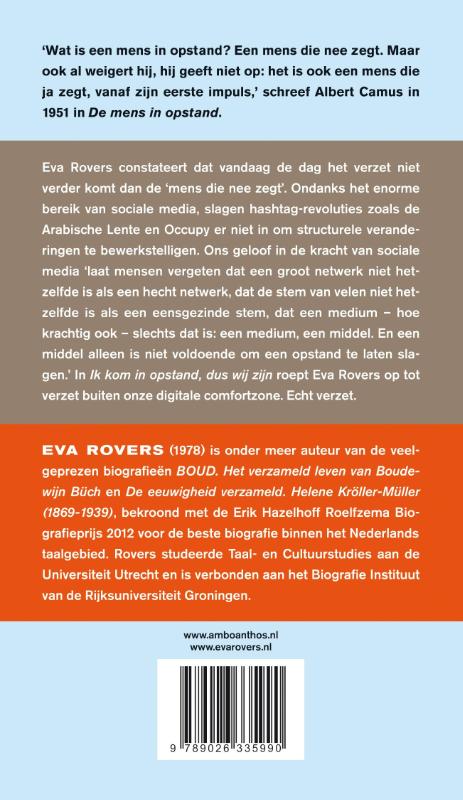 Achterkant van Ik kom in opstand dus wij zijn