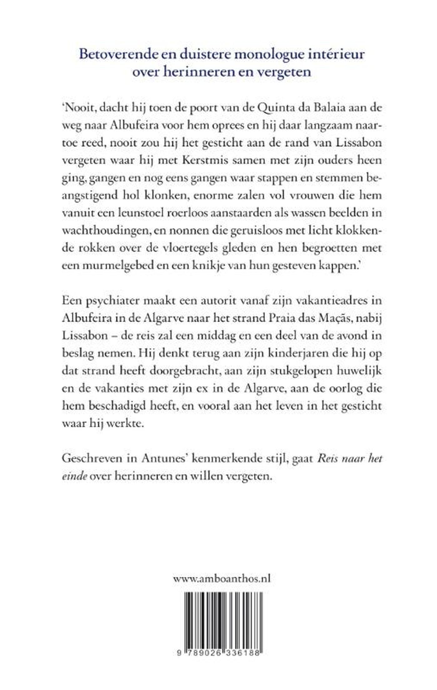 Achterkant van Reis naar het einde
