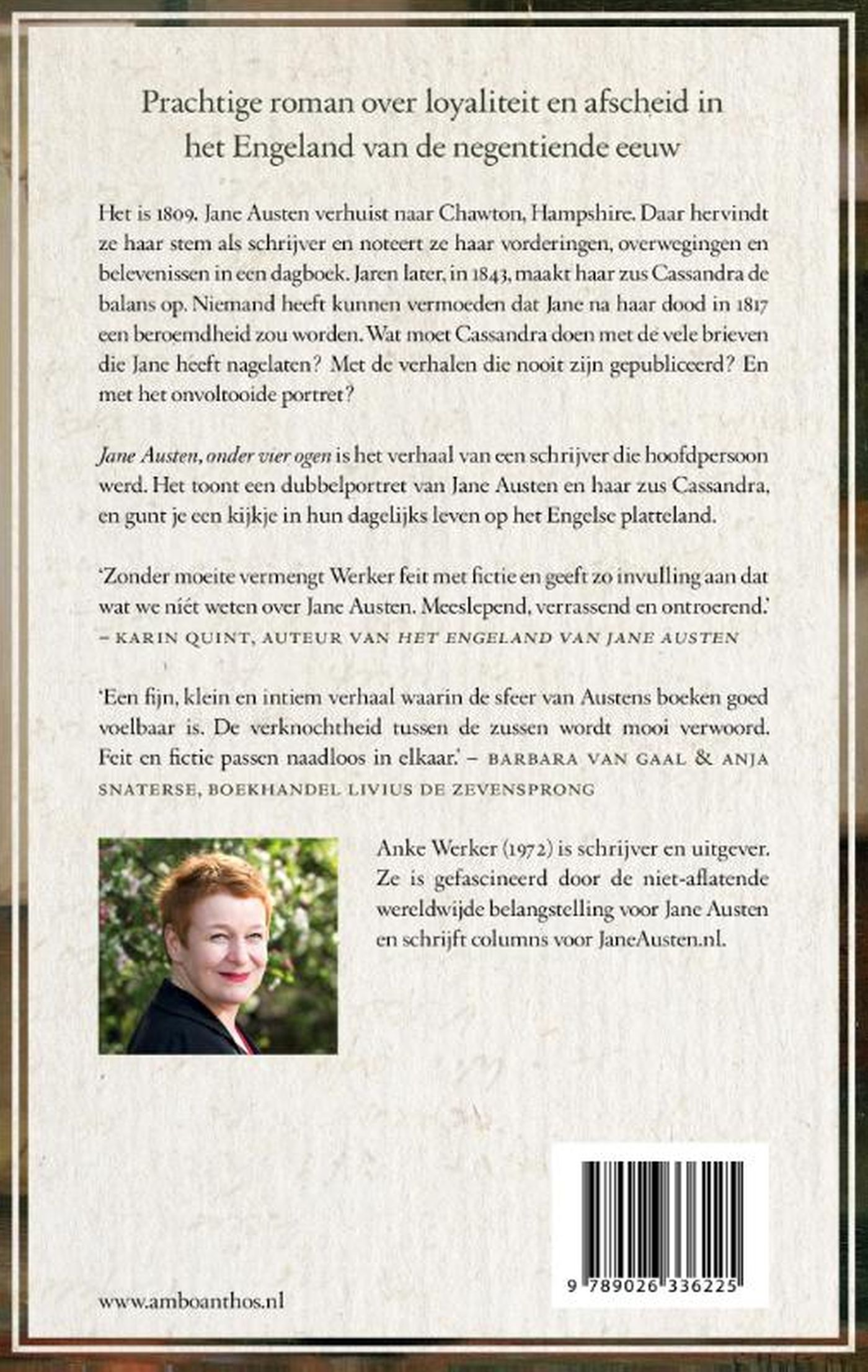 Achterkant van Jane Austen, onder vier ogen