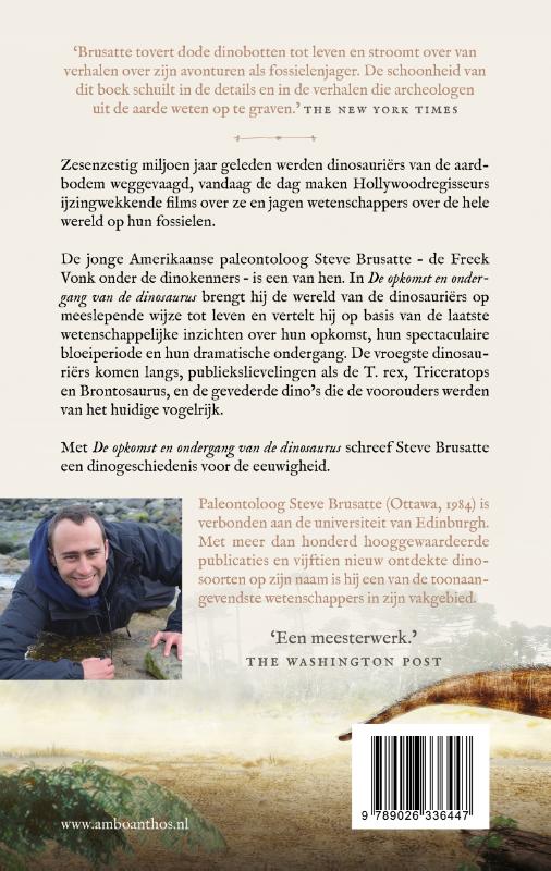 Achterkant van De opkomst en ondergang van de dinosaurus