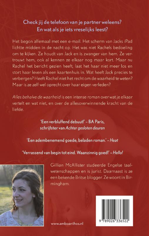 Achterkant van Alles behalve de waarheid