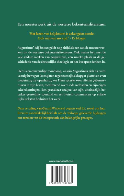 Achterkant van Belijdenissen