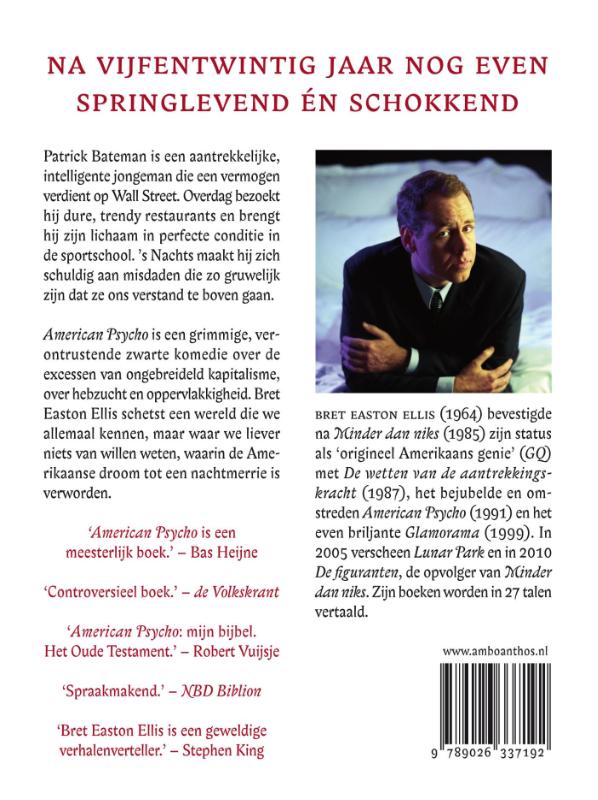 Achterkant van American psycho