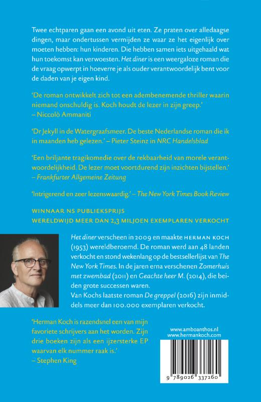 Achterkant van Het diner