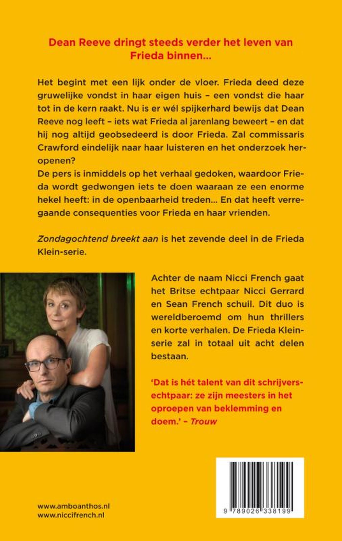 Achterkant van Zondagochtend breekt aan