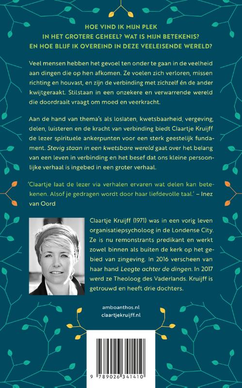 Achterkant van Stevig staan in een kwetsbare wereld