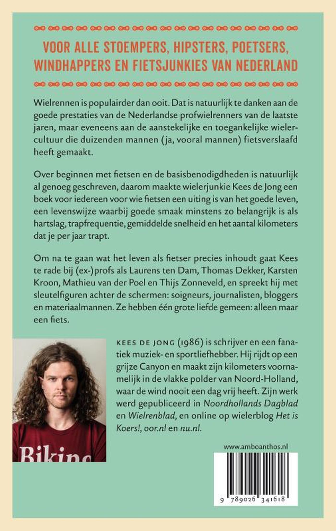 Achterkant van Alleen maar een fiets