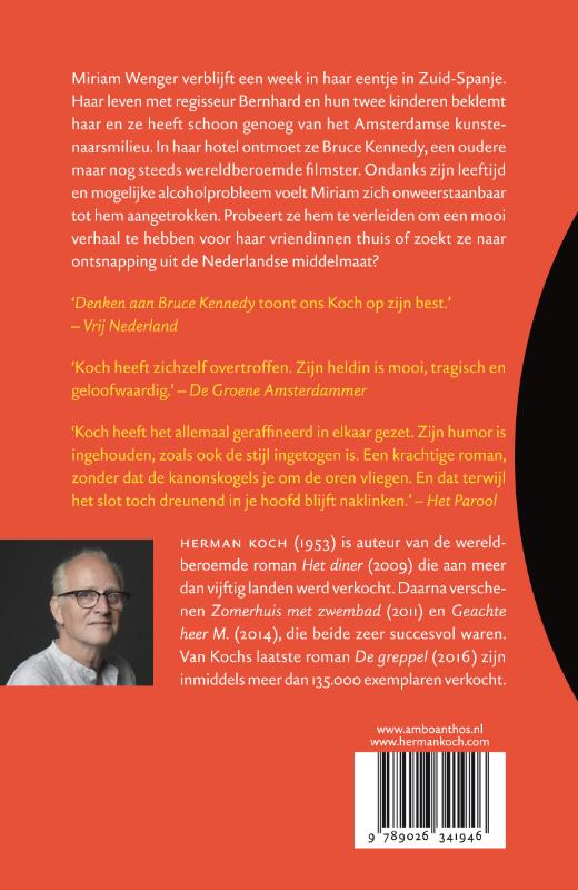 Achterkant van Denken aan Bruce Kennedy
