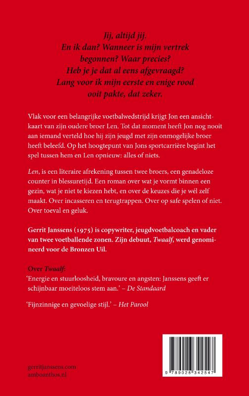Achterkant van Len,