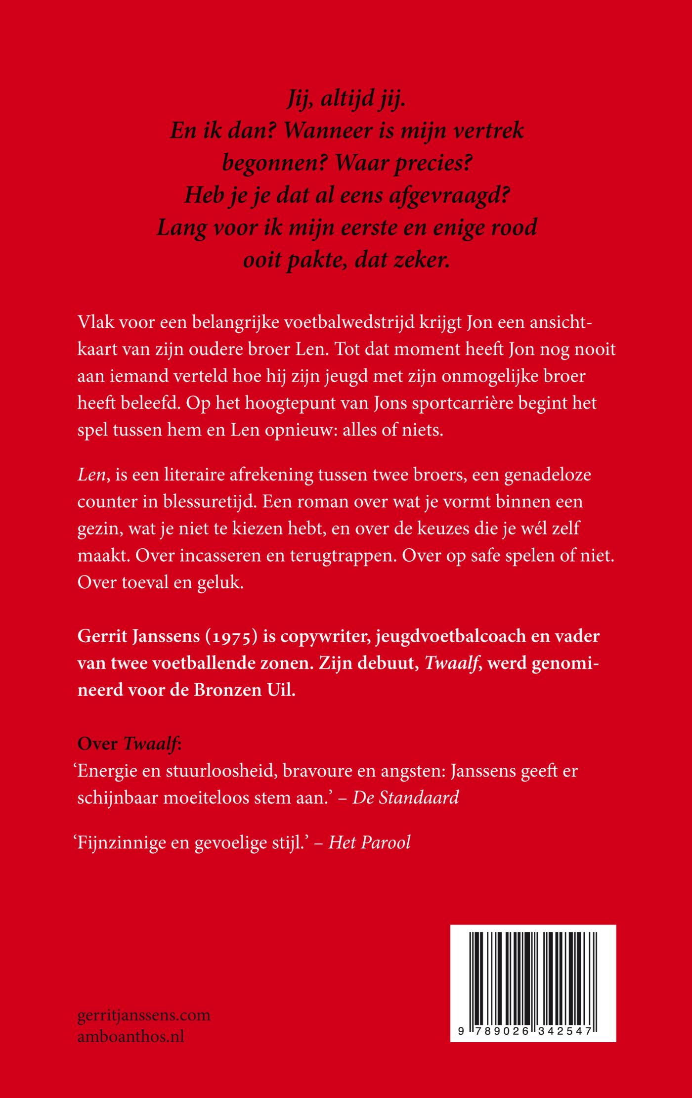 Achterkant van Len,